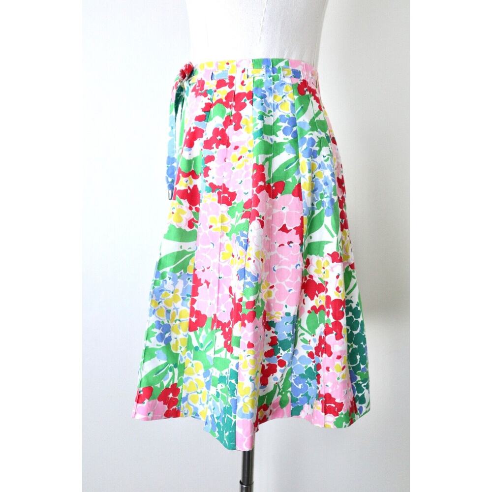Vintage 1970s Buffy Buffington Size XXS A-Line Skirt Painterly Floral Print - Picture 5 of 10